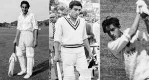 Mansoor Ali Khan Pataudi in action during a cricket match